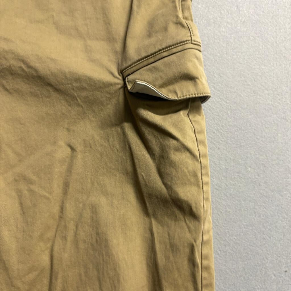 Timberland Chino Pants Mens 38x32 Brown Cotton Stretch Slim Tapered Cargo Pocket