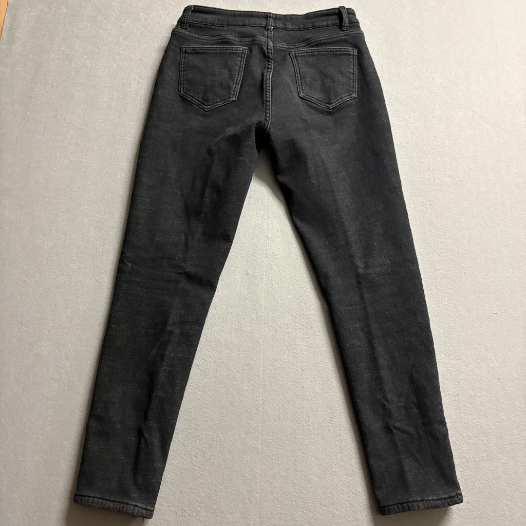 New Di Lead Fleece Lined Jeans Womens Large Black Denim Skinny Warm Winter Pants