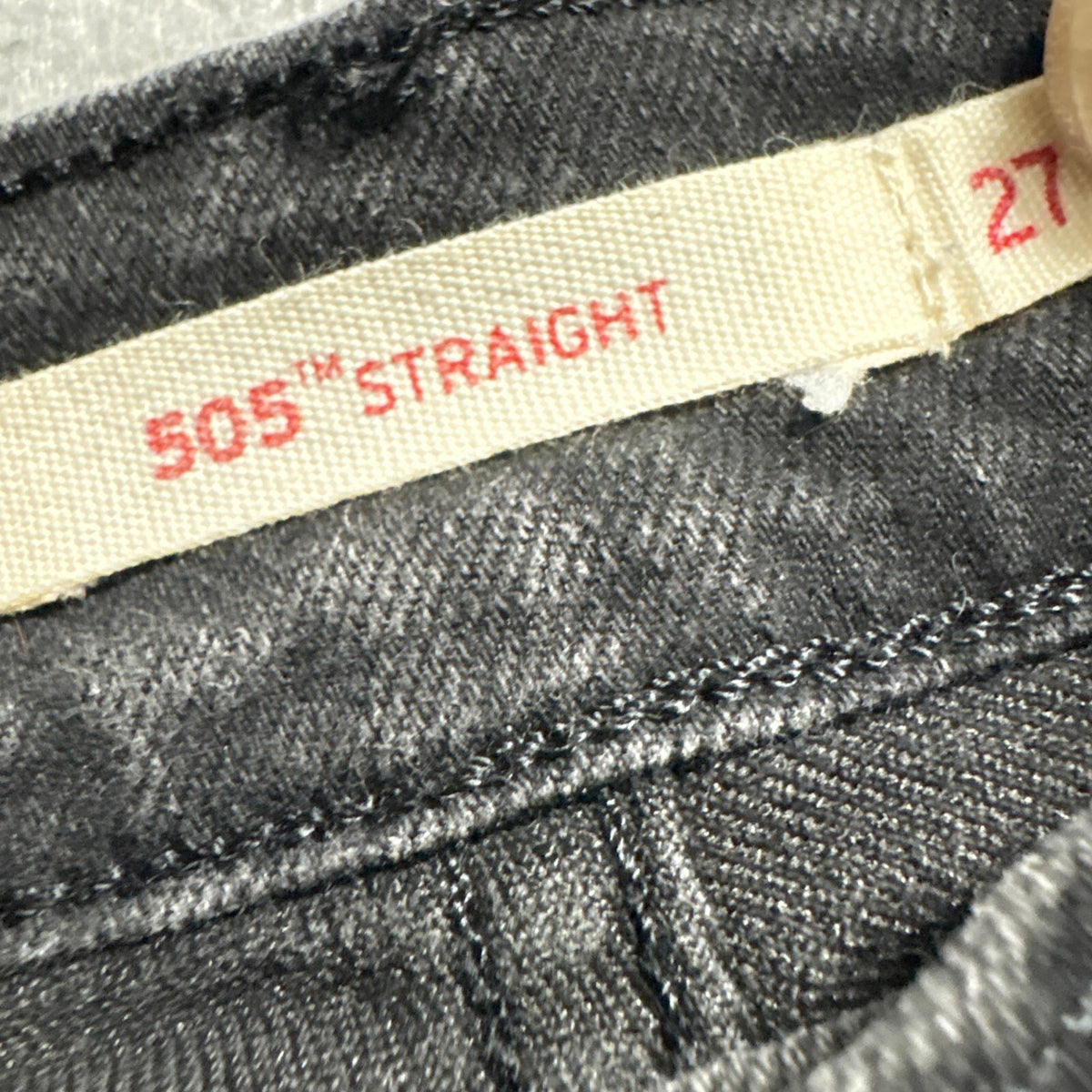 Levi's 505 Straight Fit Womens Jeans Size 27 W27 L30 Black Denim Casual Pant