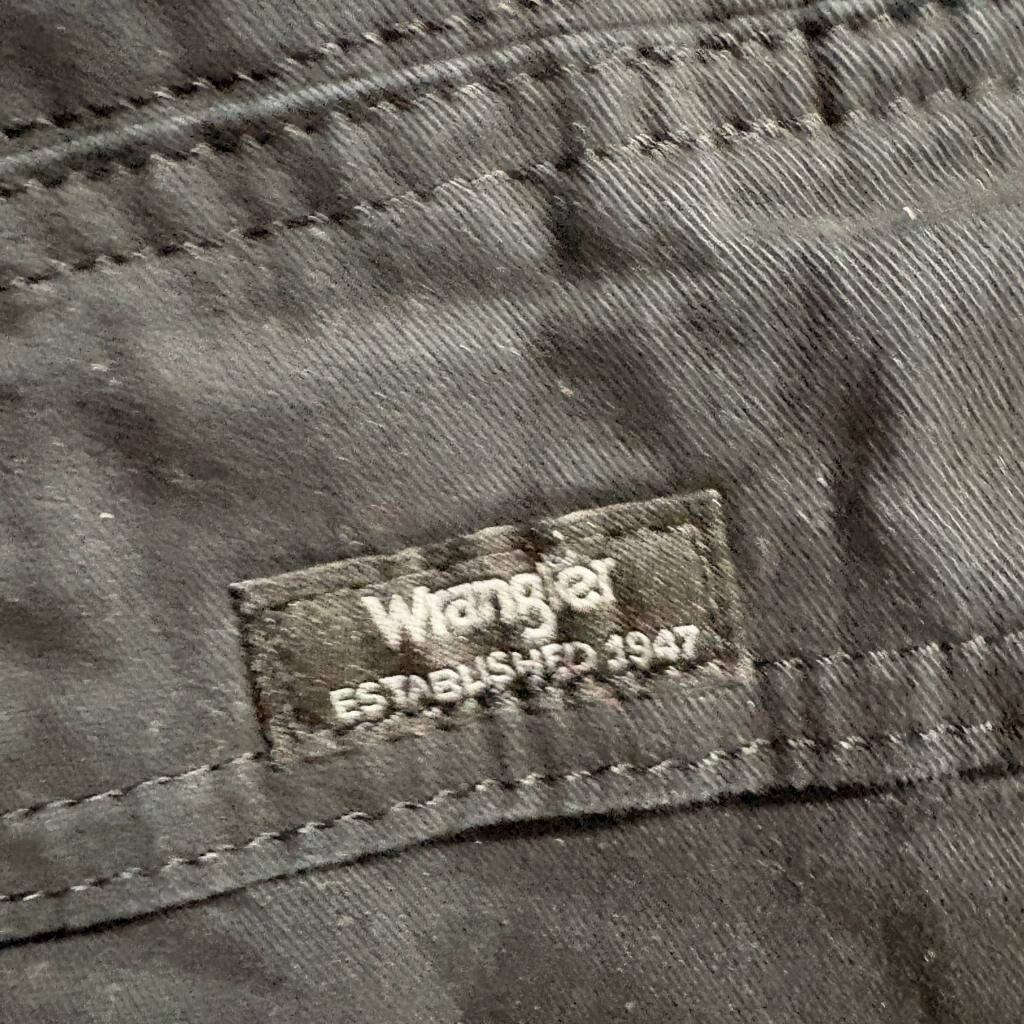 Wrangler Mens Cargo Pants 30x32 Black Cotton Blend Stretch Relaxed Fit Utility