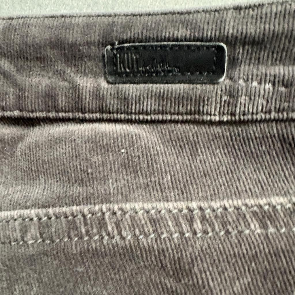 Kut from the Kloth Corduroy Pants Womens 6 Gray Stretch Bootcut Flared