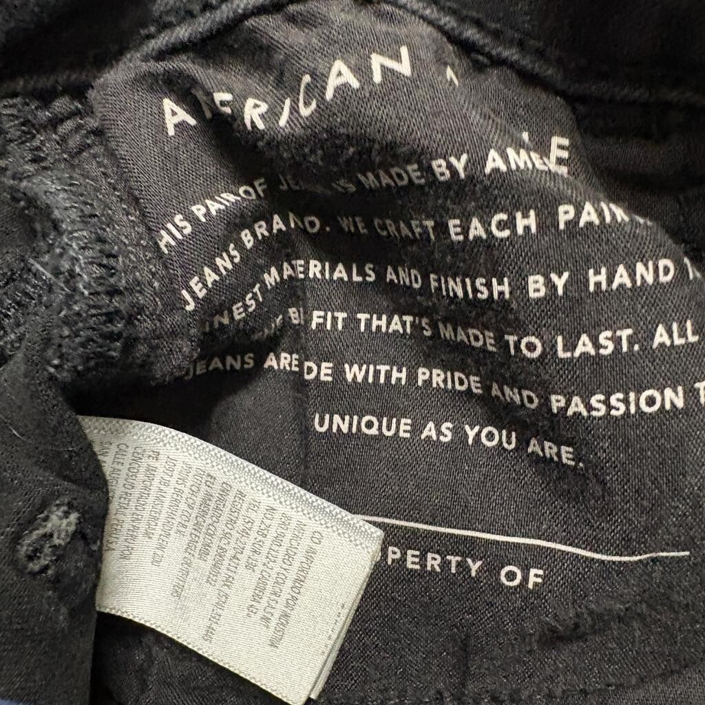 American Eagle Jeans Womens 2 Short Black Denim Skinny High Rise Stretch