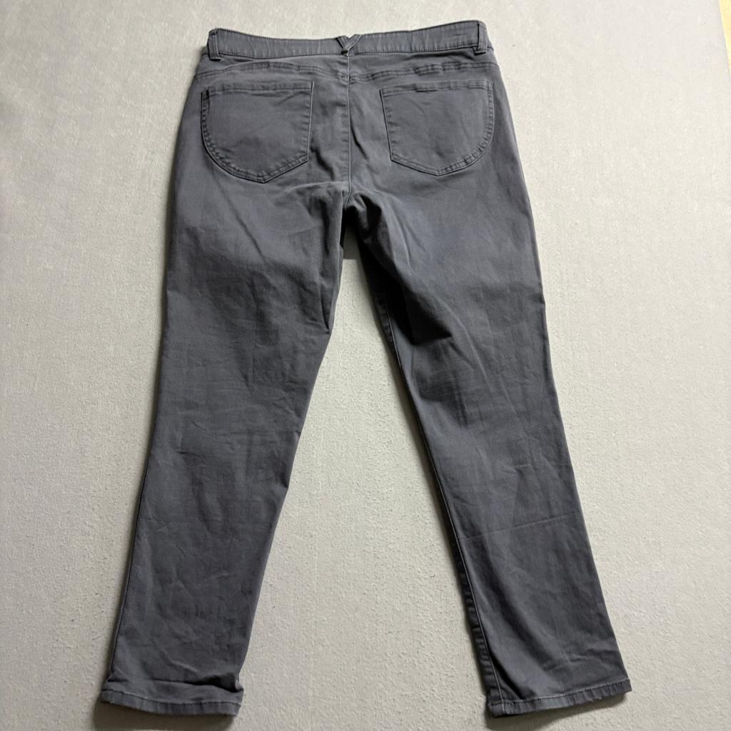 Democracy Ab Technology Jeans Womens 12 Gray Crop Stretch Denim Pants