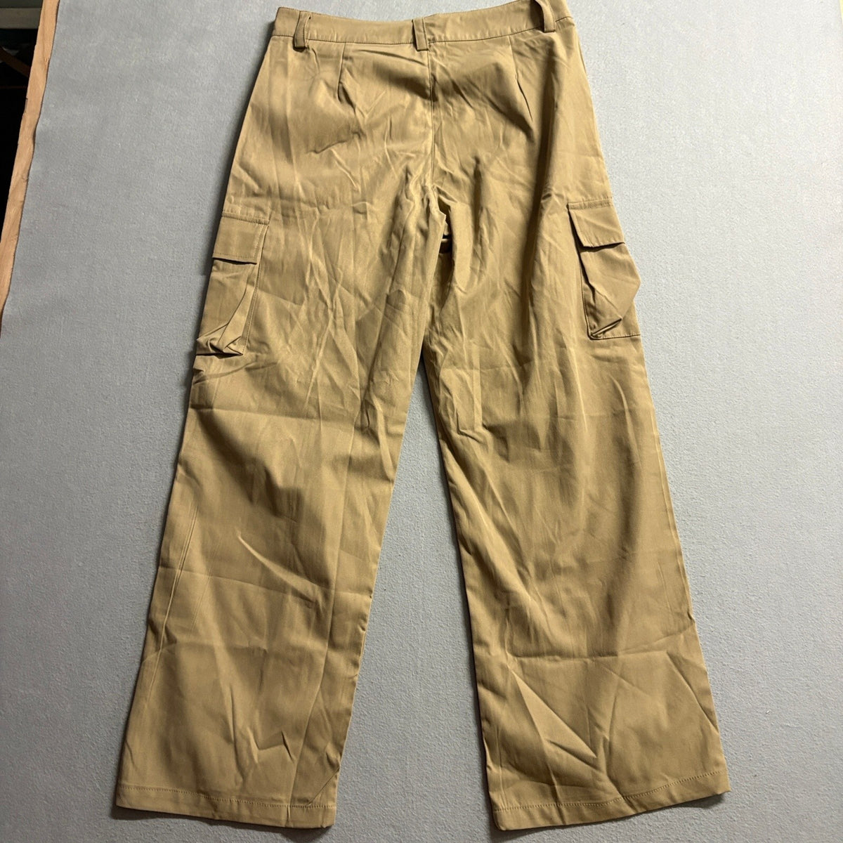 Manfinity Cargo Pants Mens Medium Brown Tan Sailor Button Front Utility Pockets