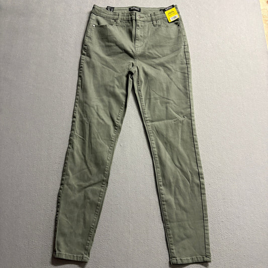 Buffalo David Bitton Hanna High Rise Skinny Leg Pants Size 6/28 Vintage Green