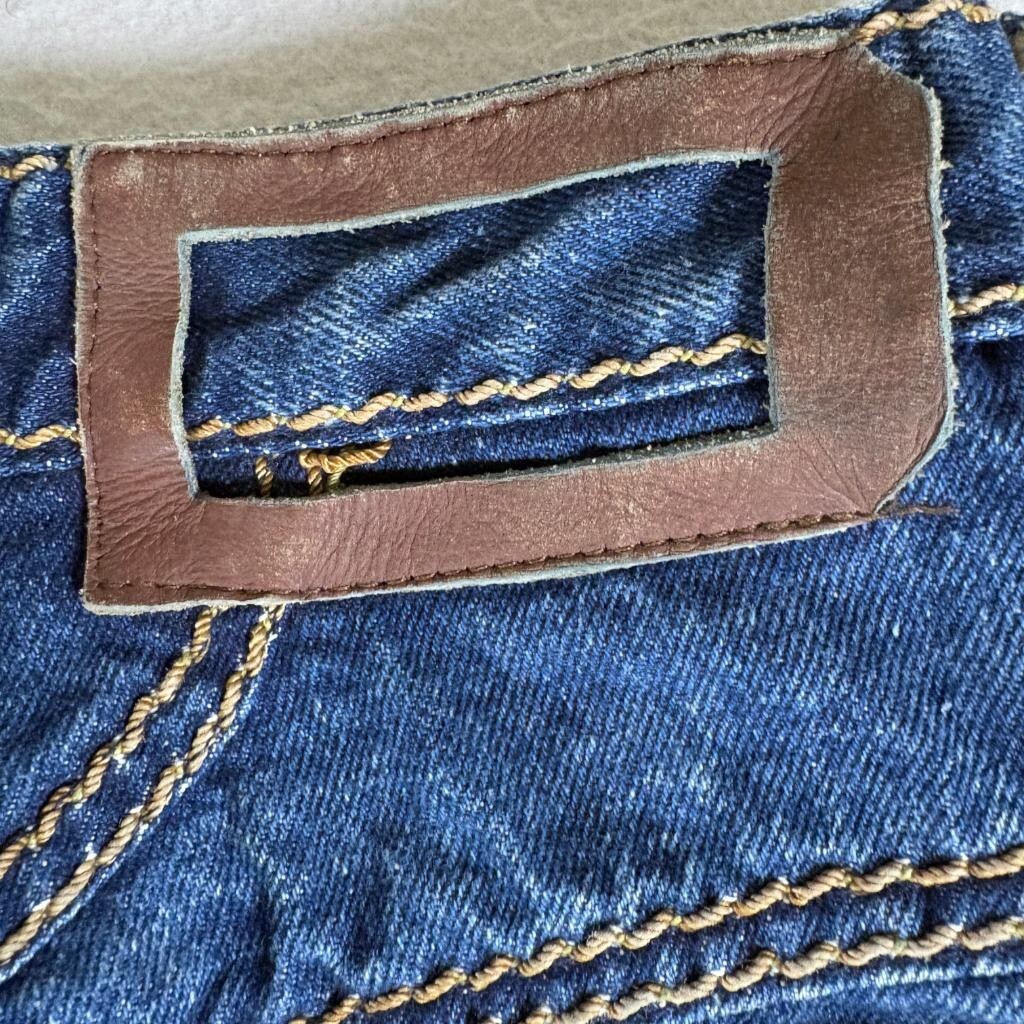 Vintage Jeanjer Jeans Womens 7/8 High Rise Western Yoke Tapered Leg Denim Blue