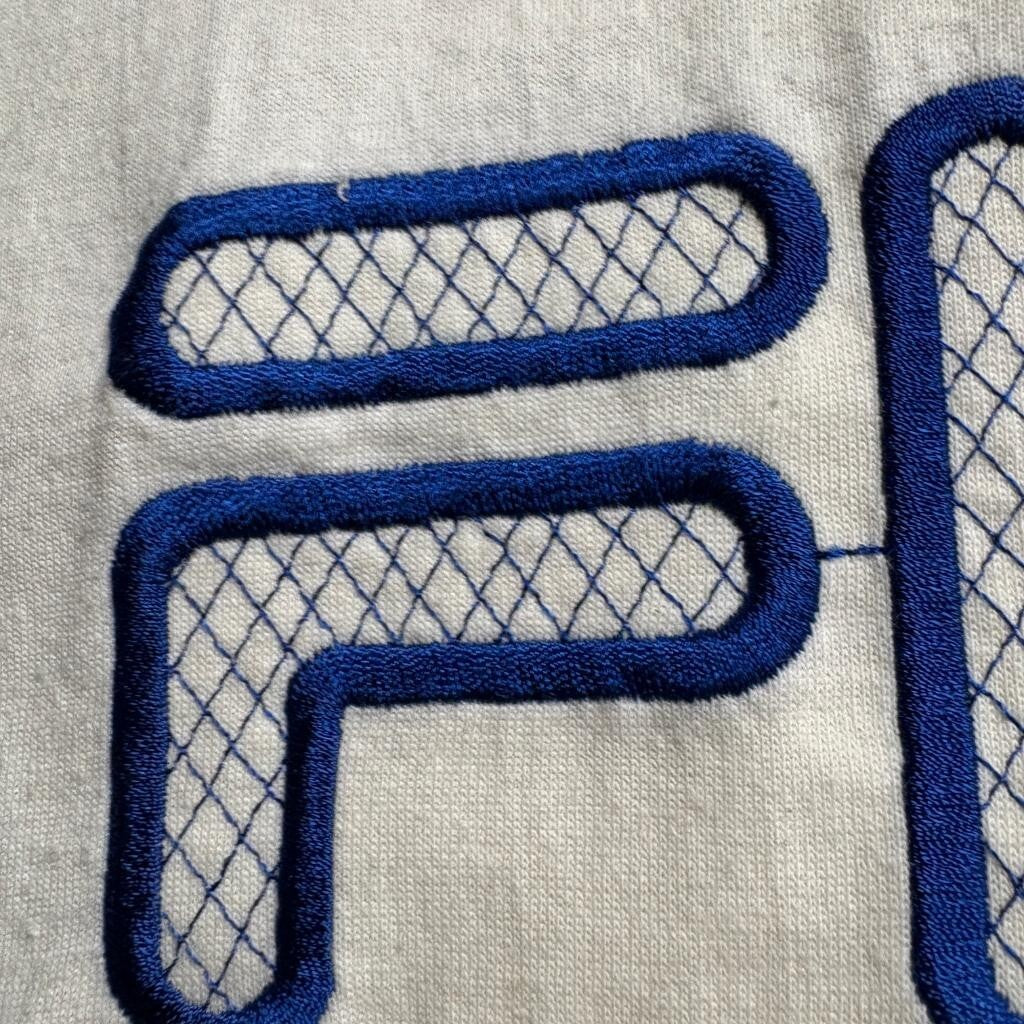 Vintage Fila Italia Embroidered T-Shirt Mens XL White Royal Activewear Made in