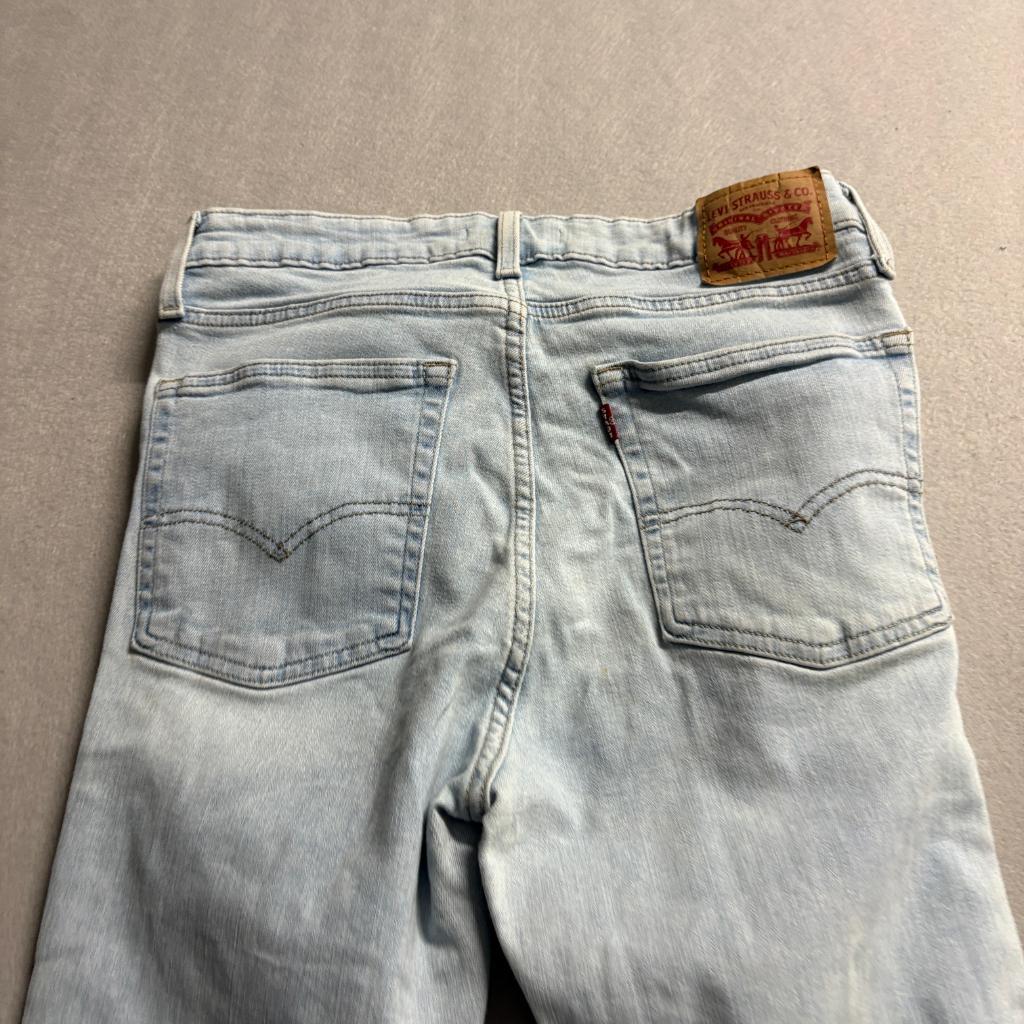 Levi's 726 Flare Jeans Womens 30x30 Light Wash Distressed Ripped Denim