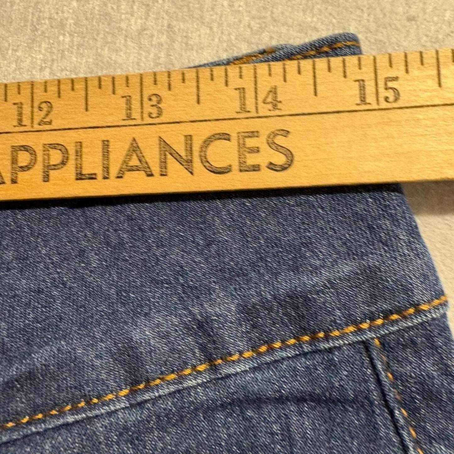 Unbranded Womens High Rise Wide Leg Flare Jeans Blue Denim Frayed Hem Size