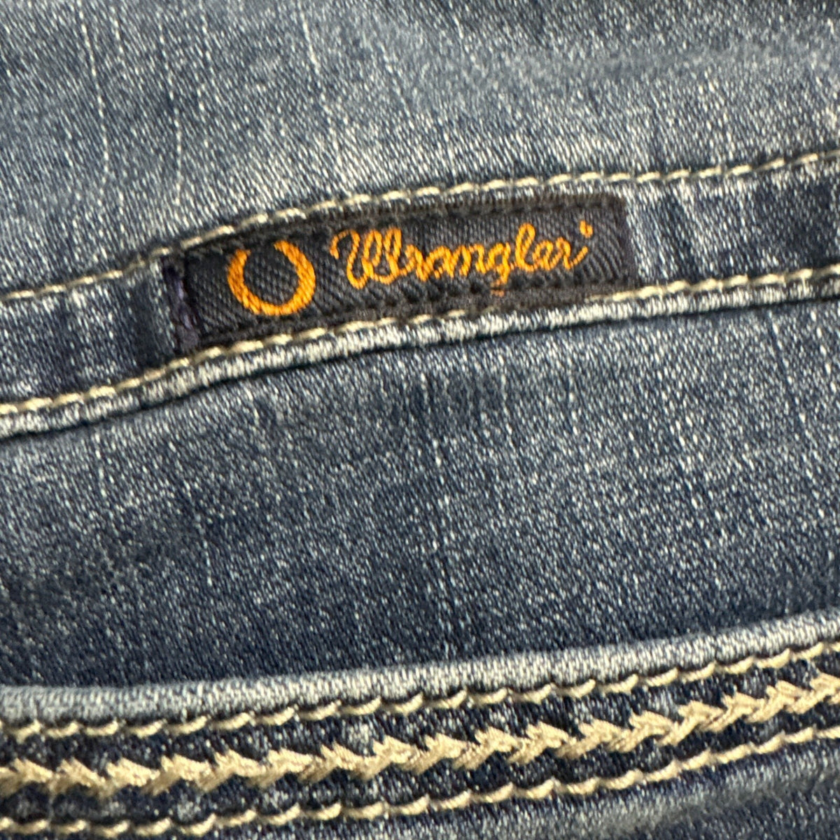 Wrangler Willow Ultimate Riding Jeans Womens 15x34 Blue Denim Bootcut Stretch