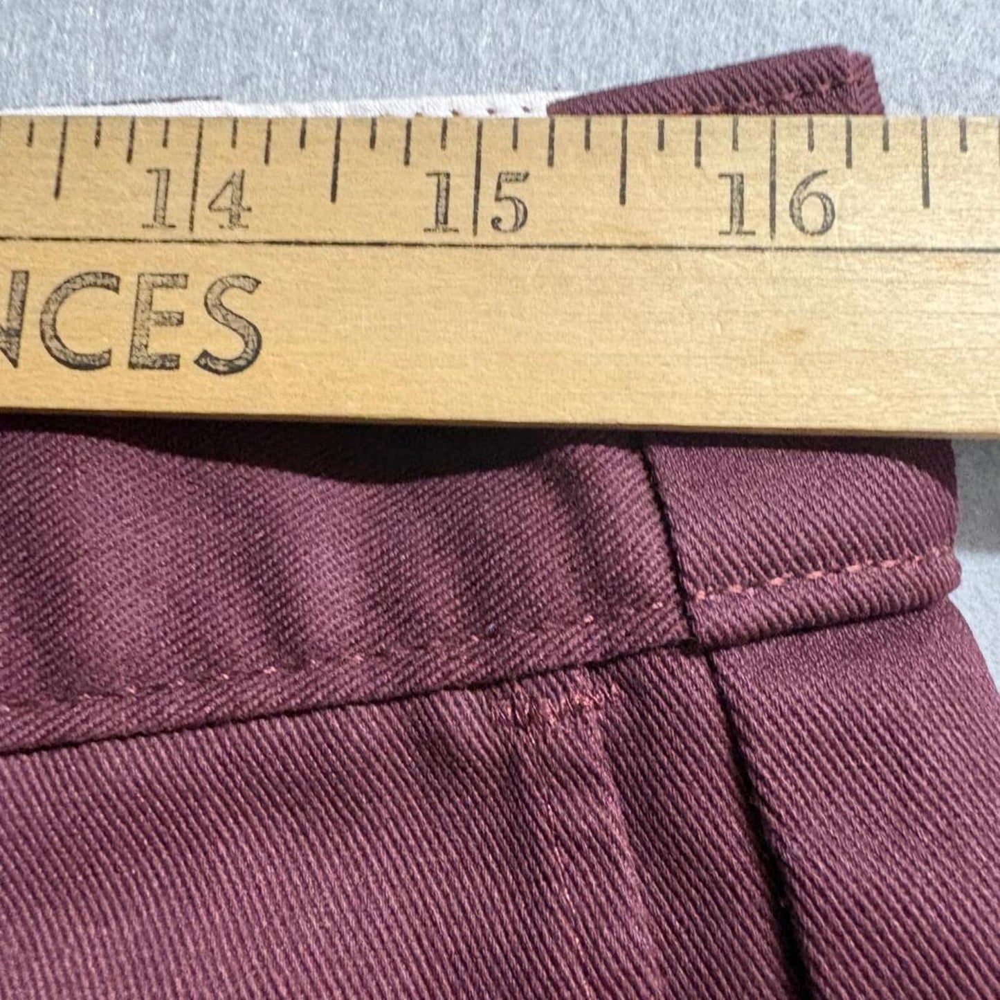 Dickies 874 Original Fit Work Pants Mens 34x32 Maroon Burgundy Twill Chino 33x30
