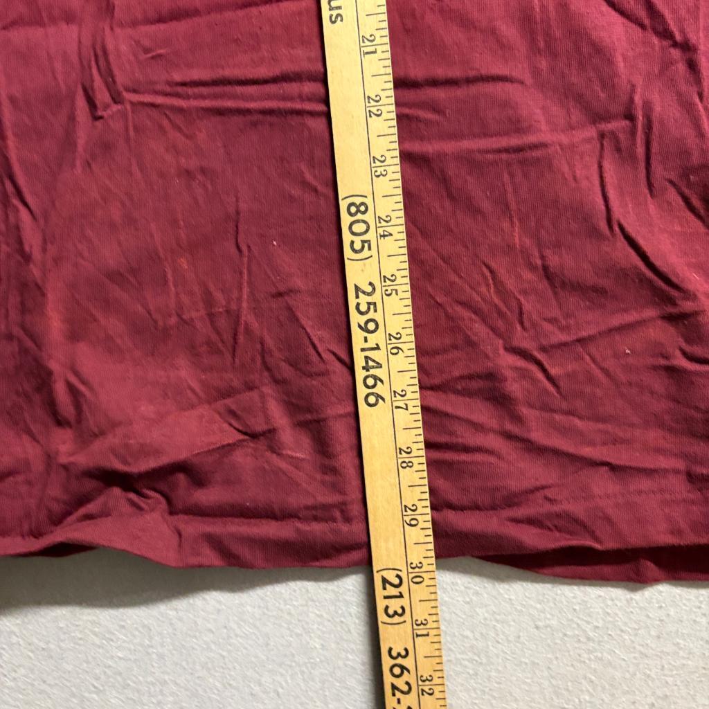 Vintage Hanvey Heavy-T Blank T-Shirt Mens XL Maroon Red Cotton Made in USA