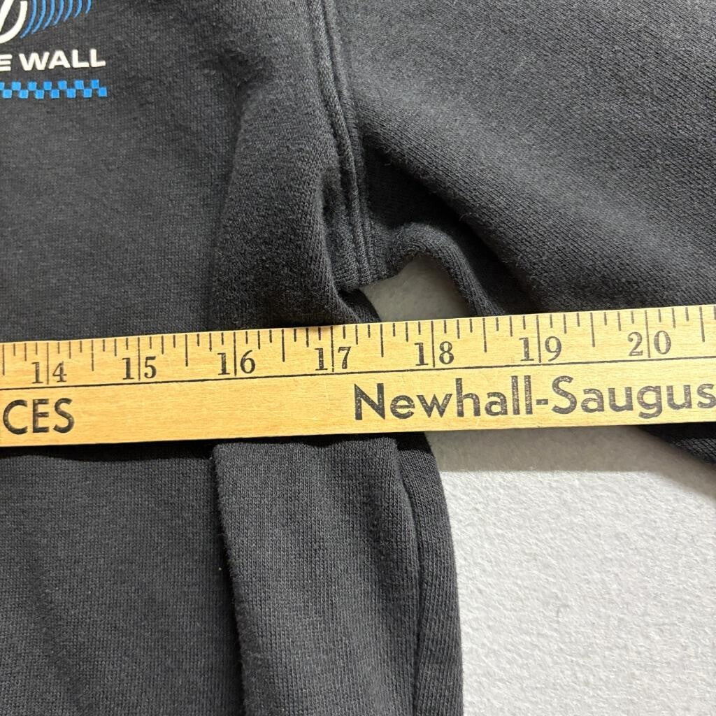 Vans Off The Wall Hoodie Mens Large Black Graphic Pullover Sweatshirt