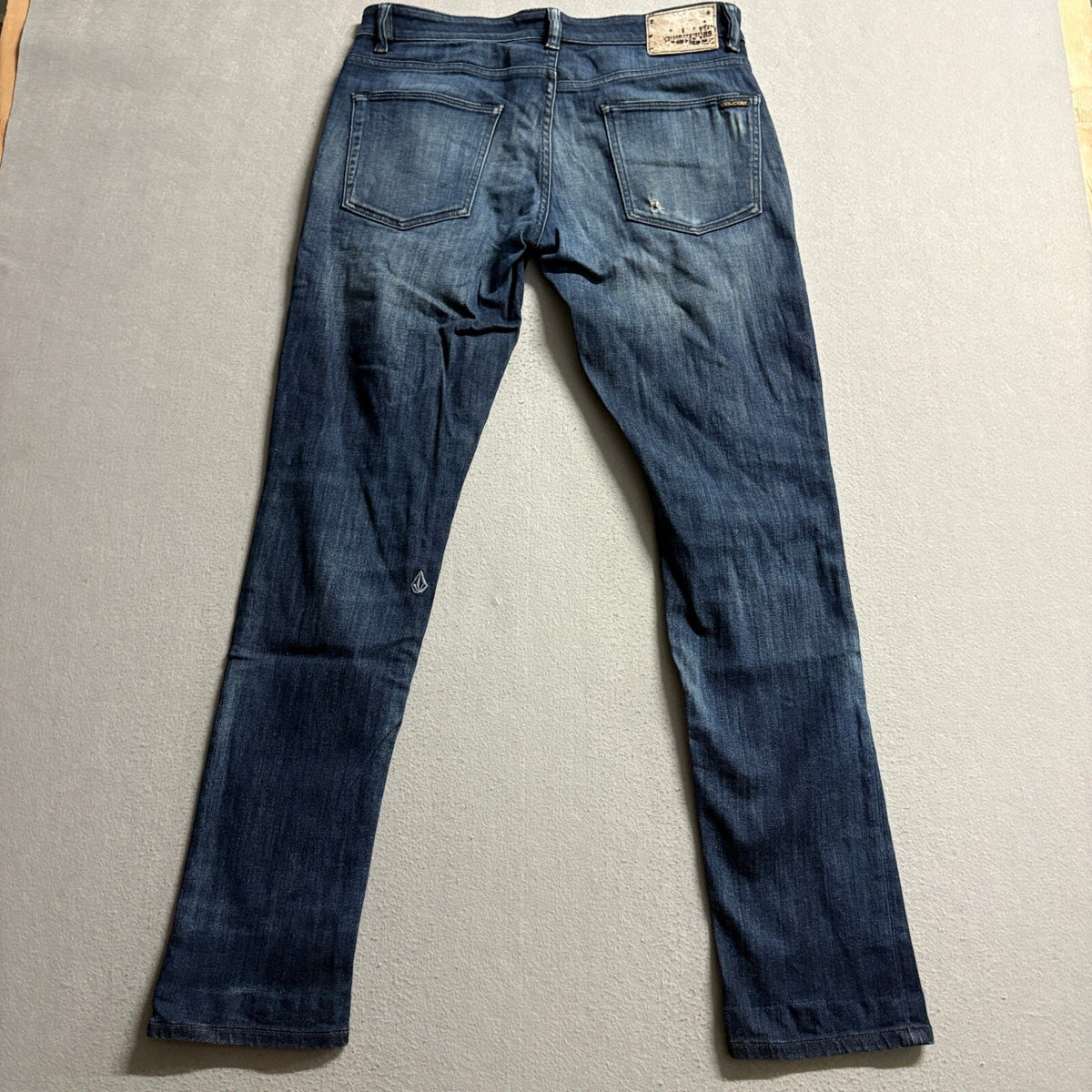 Volcom 2x4 Skinny Jeans Mens 32x31 Dark Wash Denim Skate Stretch Pants