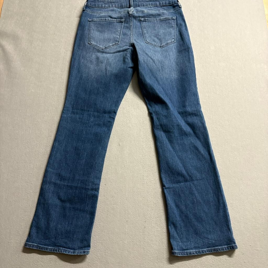 Old Navy Wow Boot-Cut Jeans Womens Size 10 Mid-Rise Blue Denim Stretch