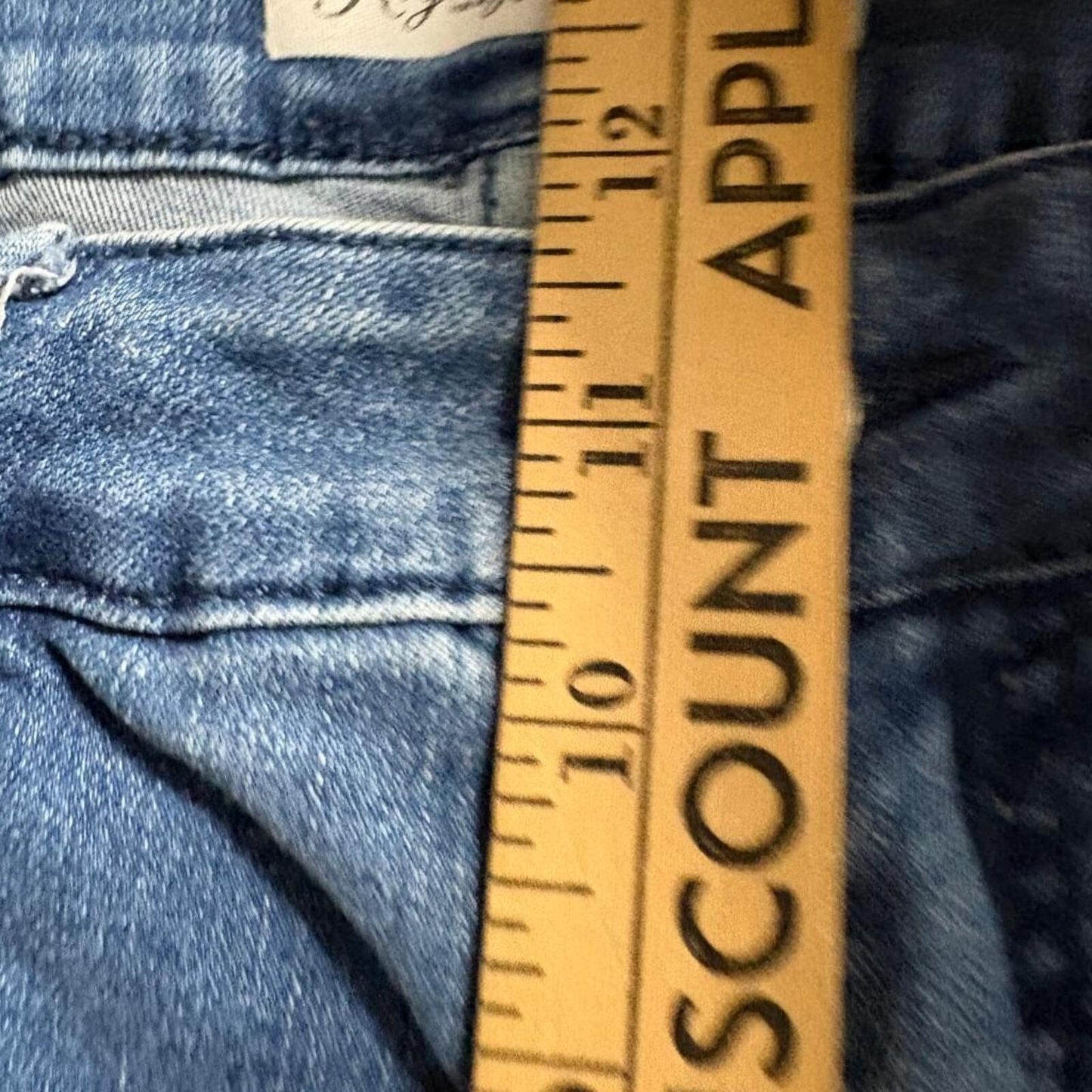 Royalty for Me High Rise Ankle Jeans Womens Size 16 Blue Raw Hem Front Seam