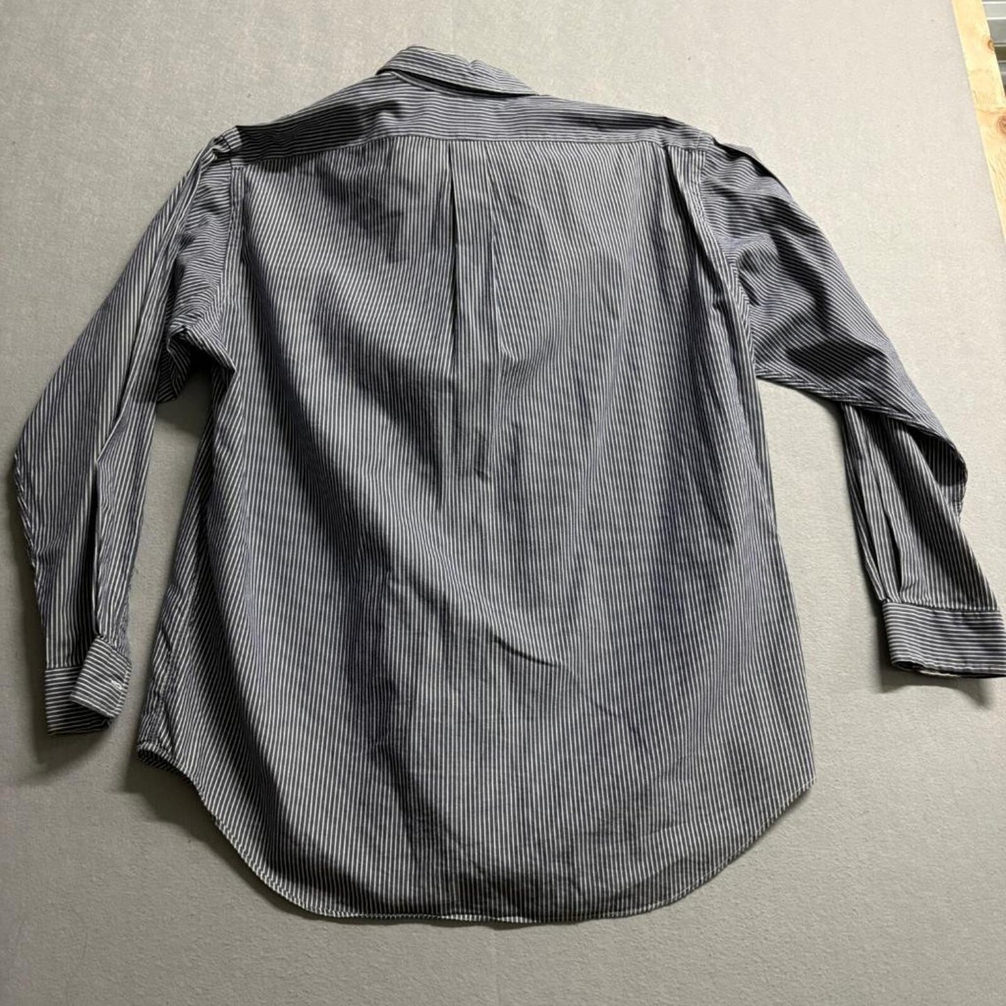 Ralph Lauren Blake Shirt Mens Large Blue White Striped Button Down Cotton