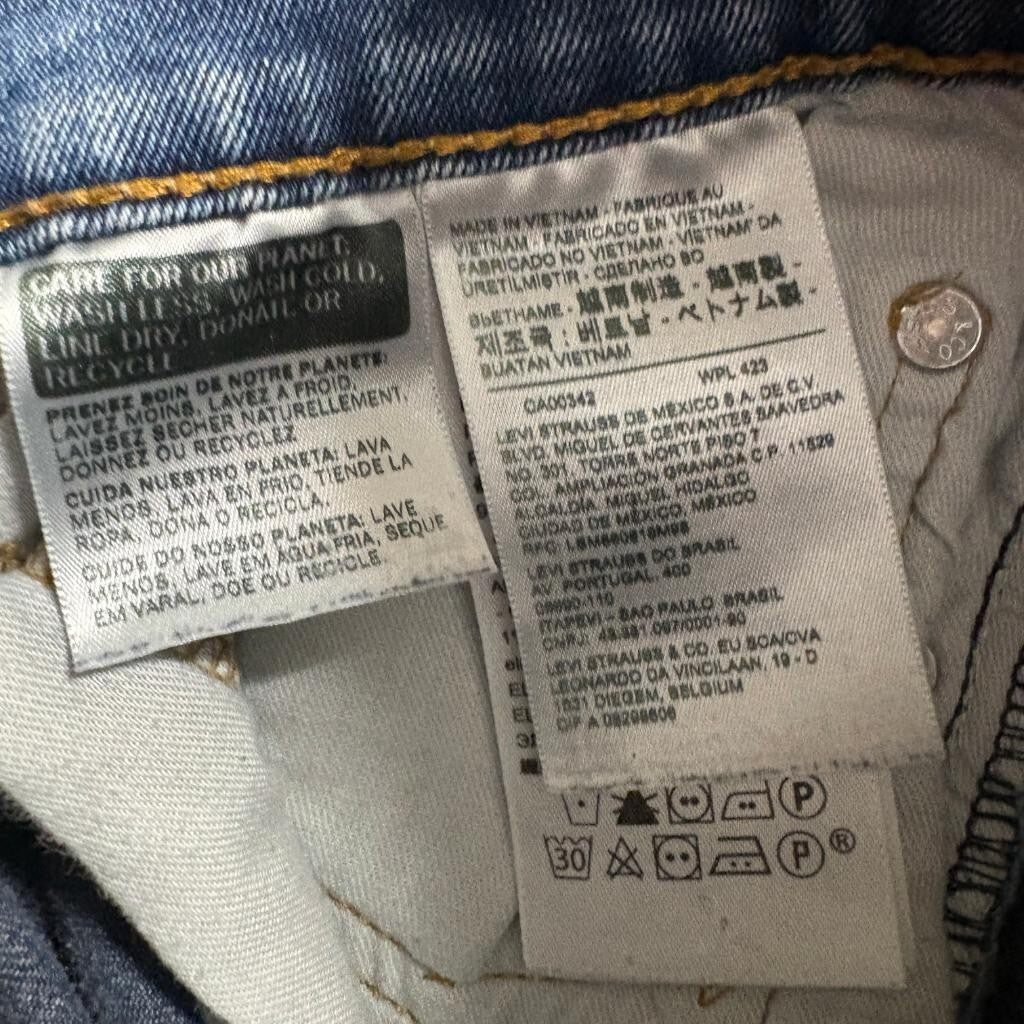 Levis 514 Straight Fit Jeans Mens 32x30 Blue Denim Stretch Pants