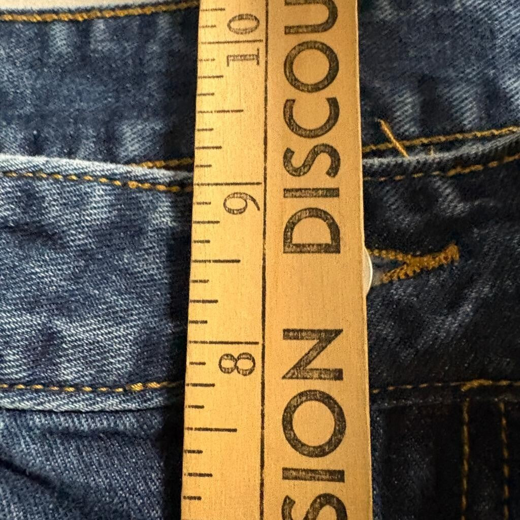 SHEIN Womens Cargo Jeans Size W28 L32 Blue Denim High Rise Wide Leg Utility