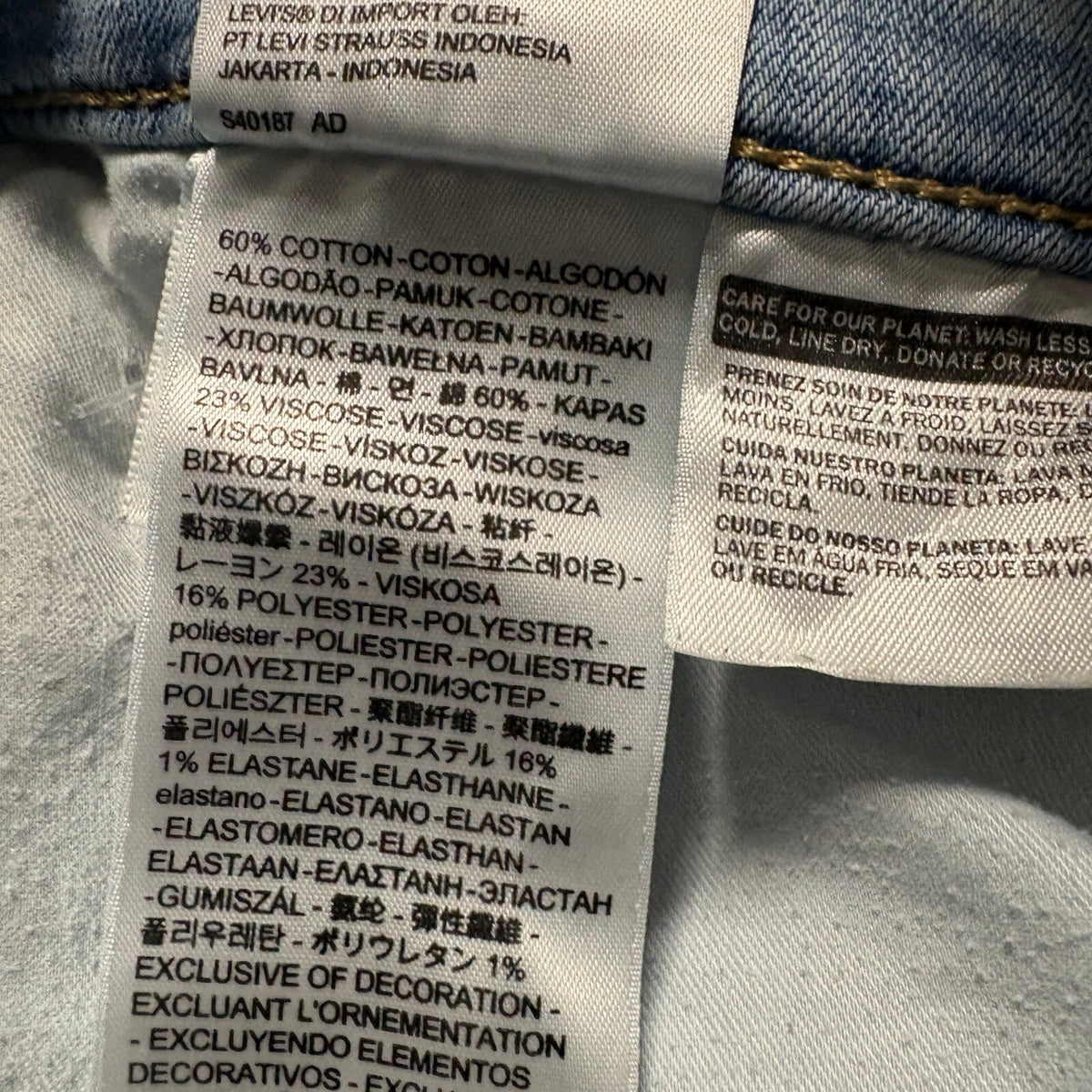 Levis 311 Shaping Skinny Capri Jeans Womens 18W Light Wash Denim Stretch Crop