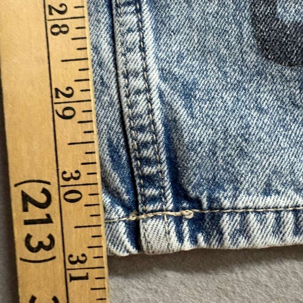 H&M Divided Graffiti Print Jeans Womens Size 2 Blue Acid Wash High Rise Denim