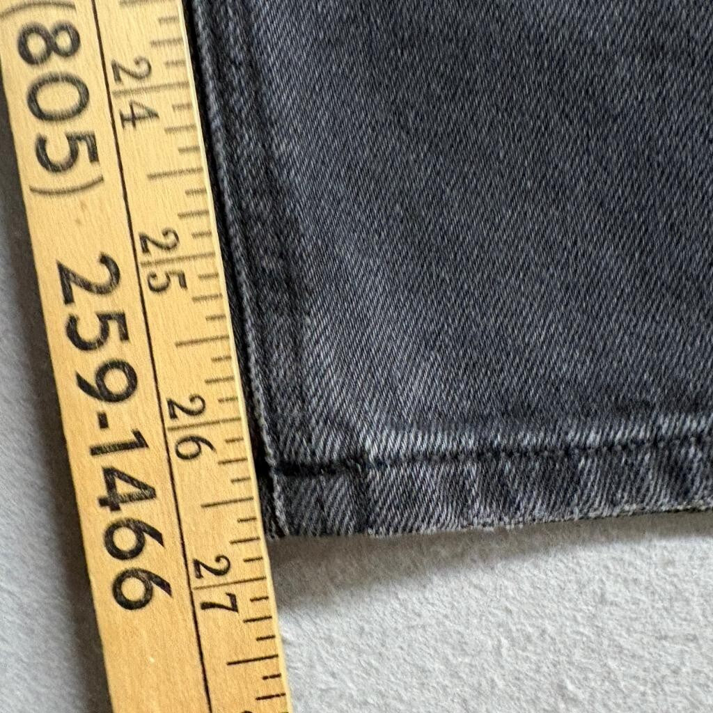 American Eagle Mom Jeans Womens 4 Black High Rise Distressed Denim