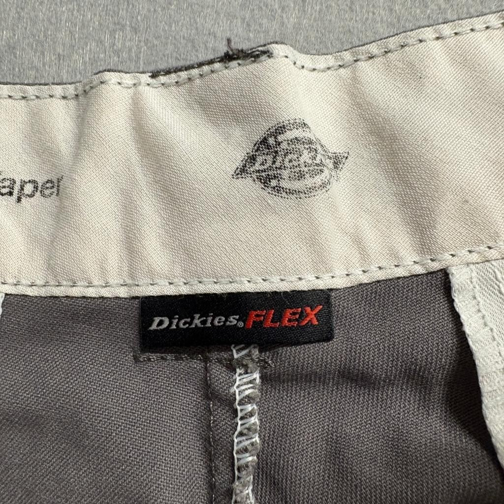 Dickies Flex Slim Taper Pants Mens 30x32 Gray Workwear Chino Utility Trousers