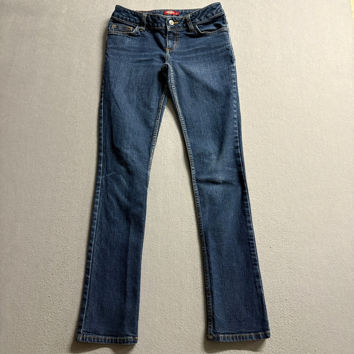 Dickies Womens Denim Jeans Size 5 Blue Medium Wash Straight Leg Work Casual