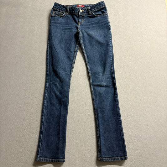 Dickies Womens Denim Jeans Size 5 Blue Medium Wash Straight Leg Work Casual