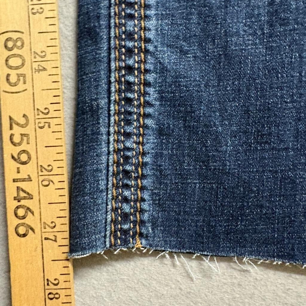 Seven7 Womens Skinny Jeans Blue Denim Raw Hem Stretch Size 10
