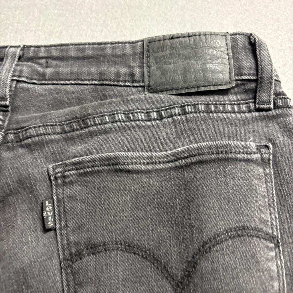 Levis 711 Skinny Jeans Womens 29 Gray Denim Stretch Pants Gray Wash