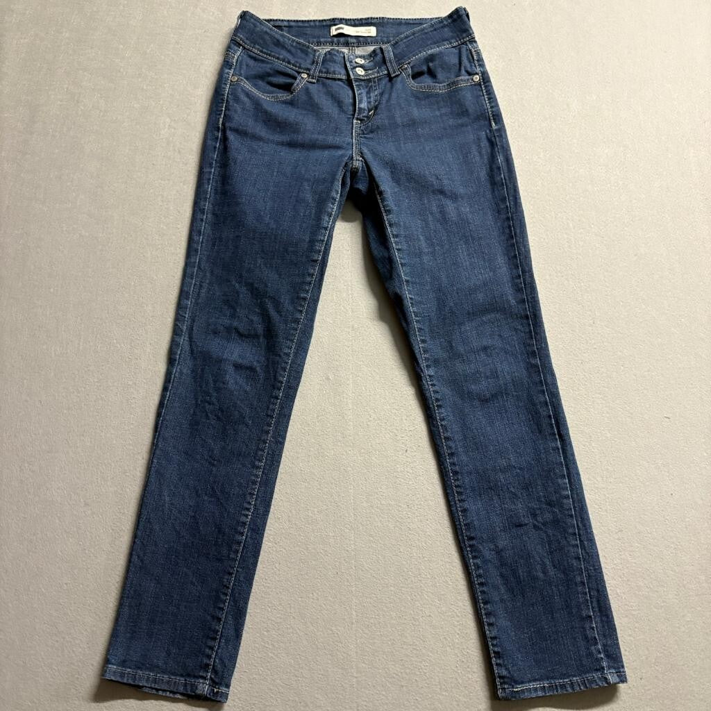 Levis 529 Curvy Skinny Leg Jeans Womens 6M W28 L32 Blue Denim Double Button