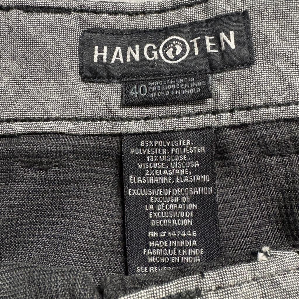 Hang Ten Mens Hybrid Shorts Size 40 Gray Plaid Stretch Casual Board Shorts
