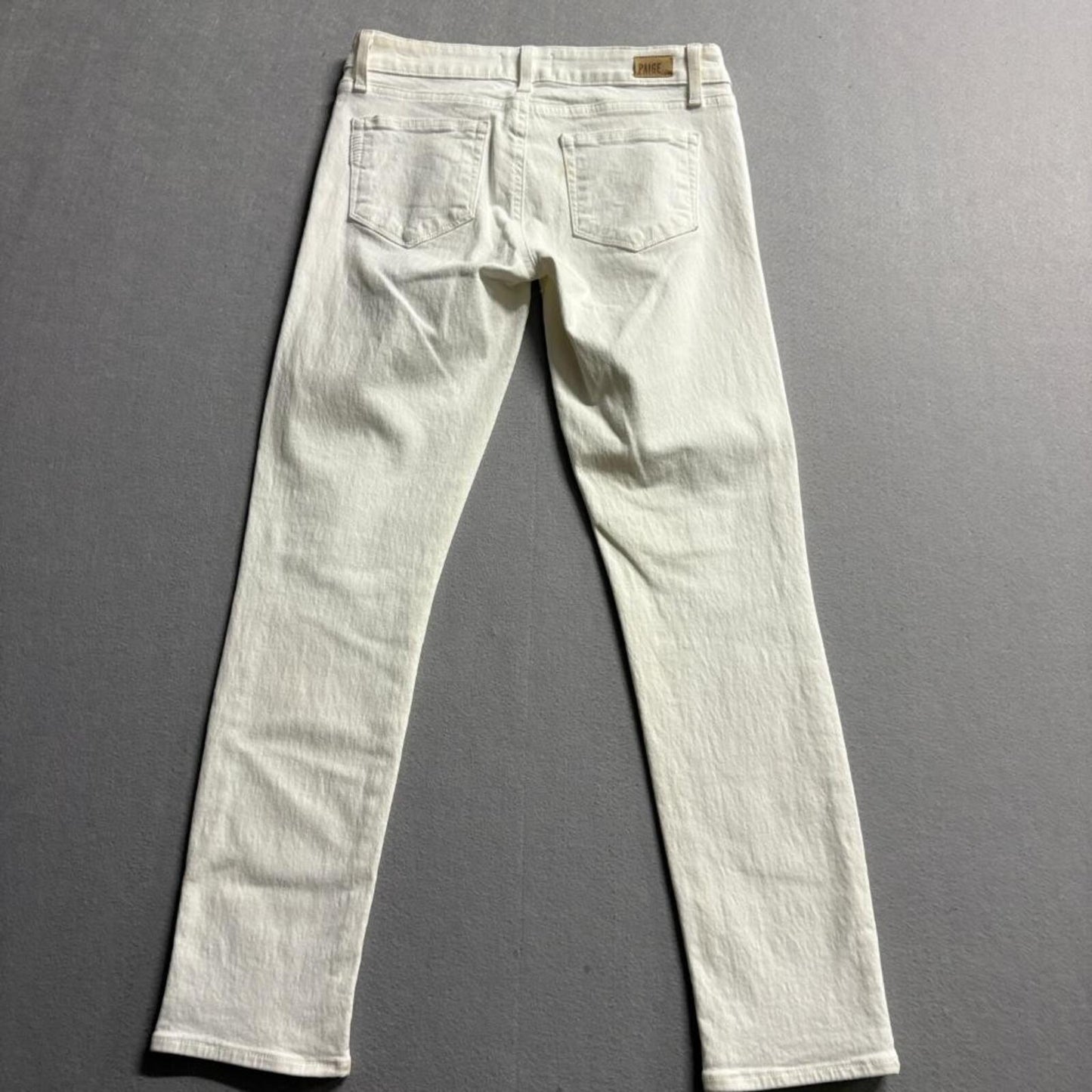 Paige Kylie Crop Jeans Womens 26 White Denim Stretch Straight Leg Crop Pants