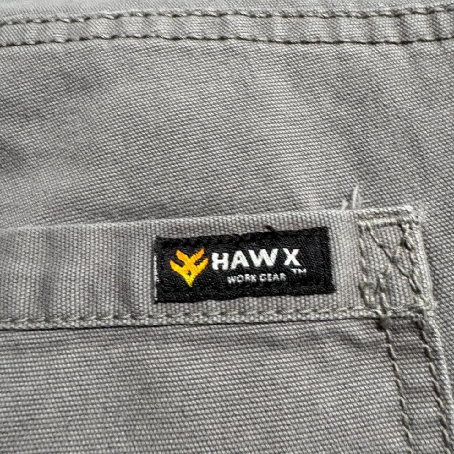 Hawx Work Gear Mens Utility Pants 40x30 Gray Canvas Stretch Carpenter Workwear