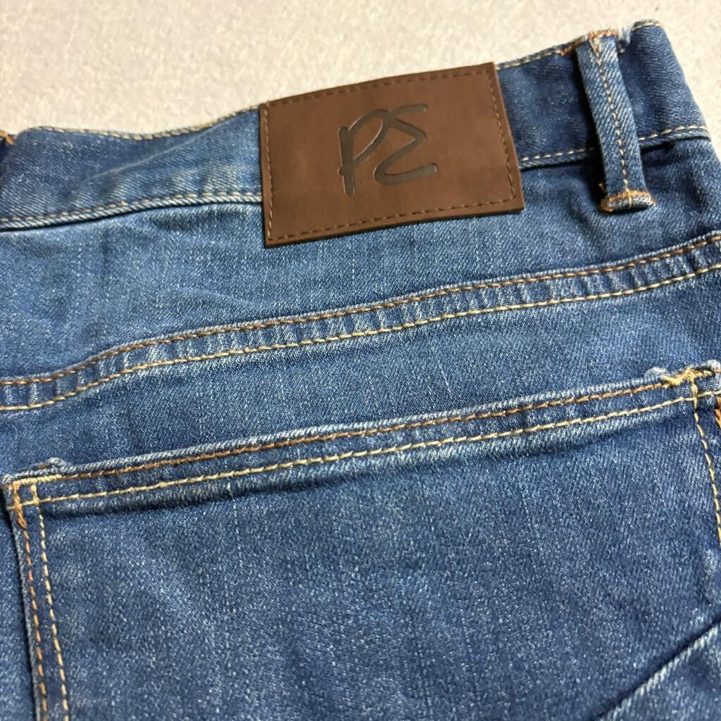 Perry Ellis Premium Denim Jeans Mens 34x30 Blue Stretch Straight Leg