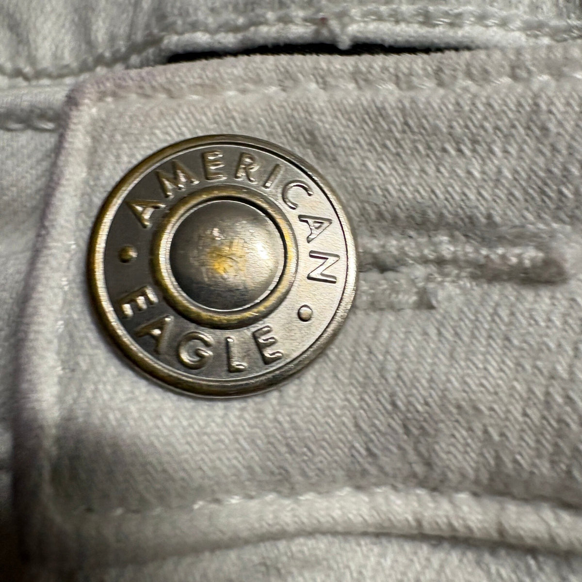 American Eagle Skinny Kick Jeans Womens Size 0 Regular Gray Super Stretch Denim
