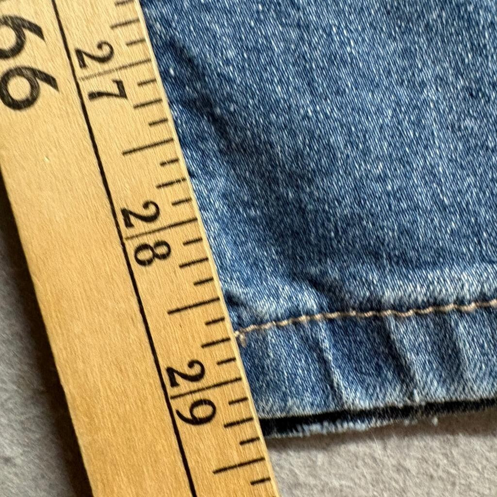 Across The Pond Denim Collection Jeans Womens 32x30 Blue Distressed Stretch Slim