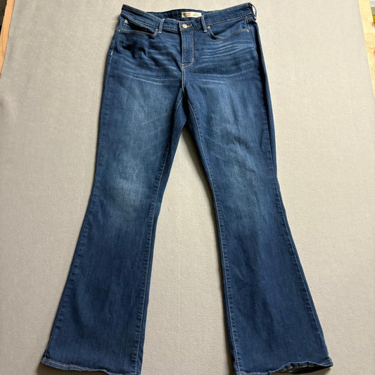 Signature by Levi Strauss Co Womens 16 Mid Rise Bootcut Jeans Blue Stretch W33