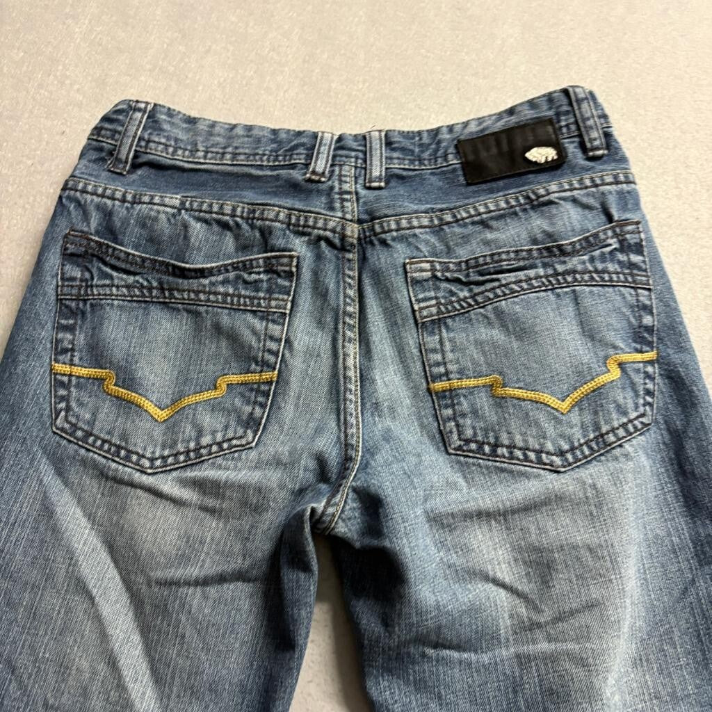 Buffalo David Bitton Driven Jeans Boys Size 16 Straight Leg Blue Denim