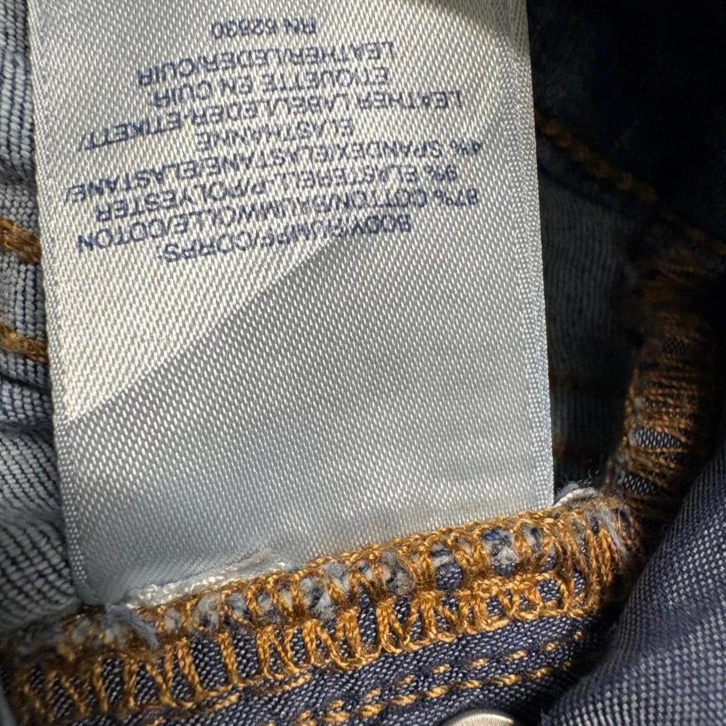 Lands End Mid Rise Curvy Bootcut Jeans Womens Size 6 Tall Blue Denim Stretch