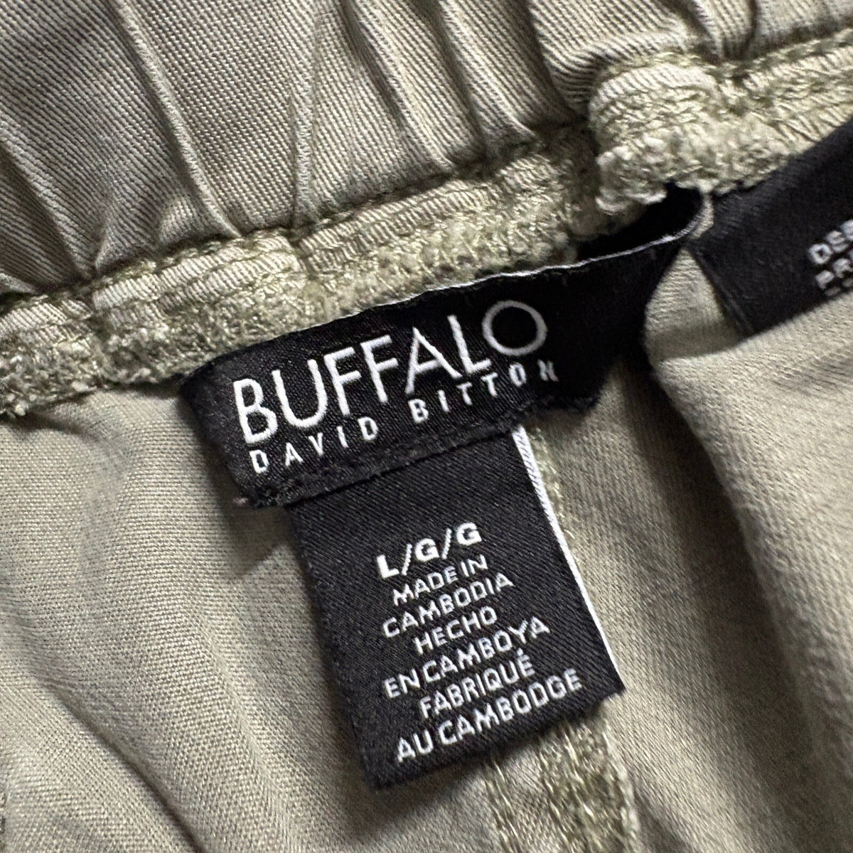 Buffalo David Bitton Womens Jogger Pants Large Green Lyocell Stretch Cargo