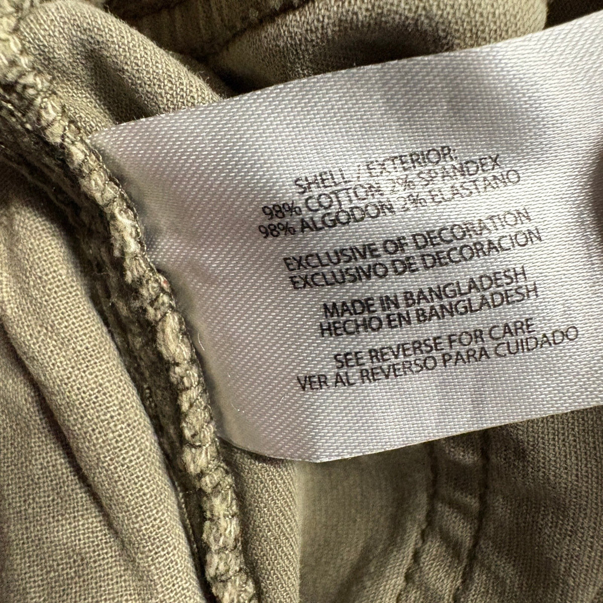 Woolrich Women's Khaki Stretch Pants Size 34/32 Brown Cotton Blend Straight Leg