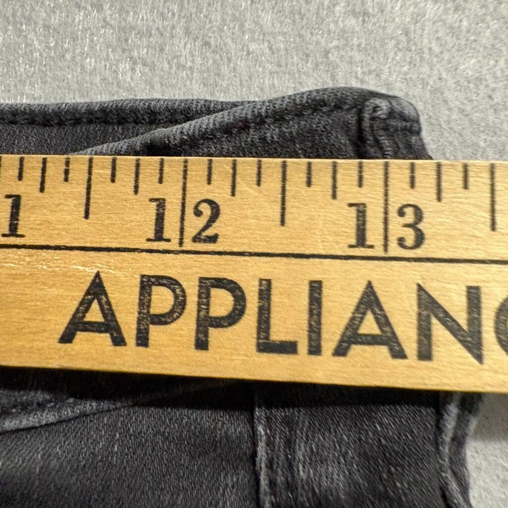 Madewell 9 High-Rise Skinny Jeans Womens 26T Black Distressed Raw Hem Tall
