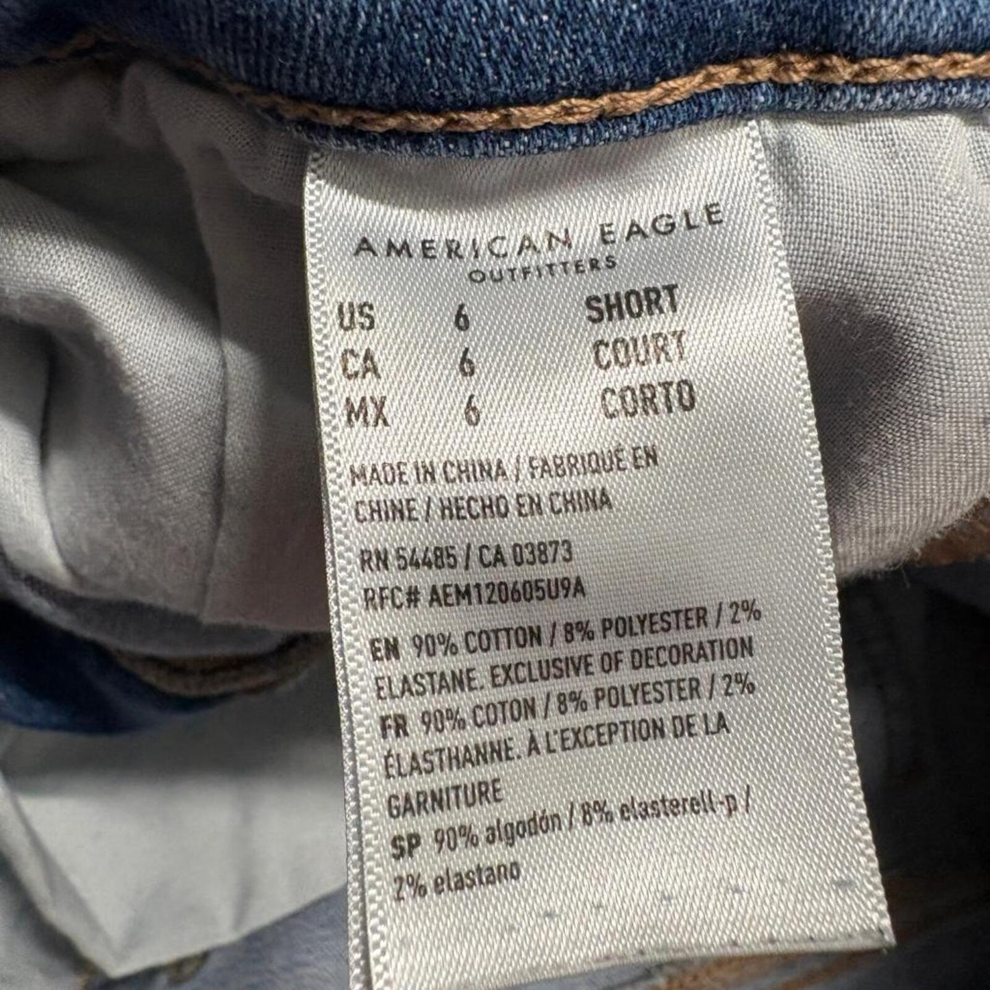 American Eagle Next Level Stretch Hi-Rise Jegging Jeans Womens 6 Short Blue