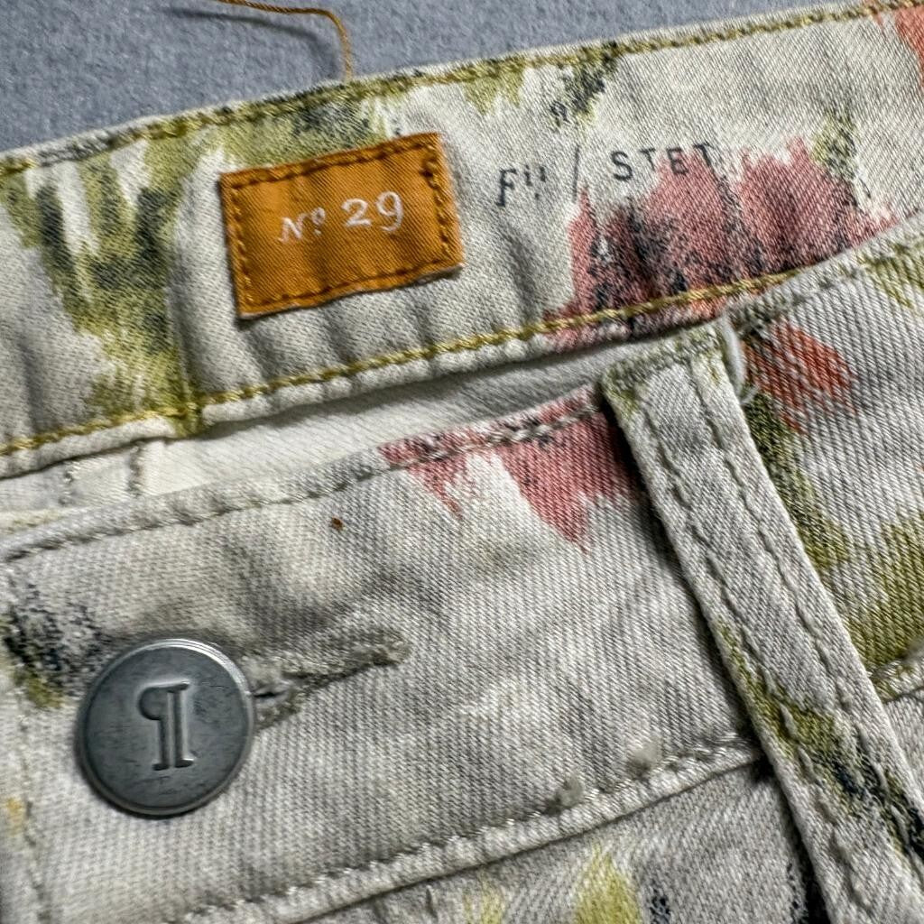 Pilcro and the Letterpress Floral Jeans Womens 29 Anthropologie Straight Leg