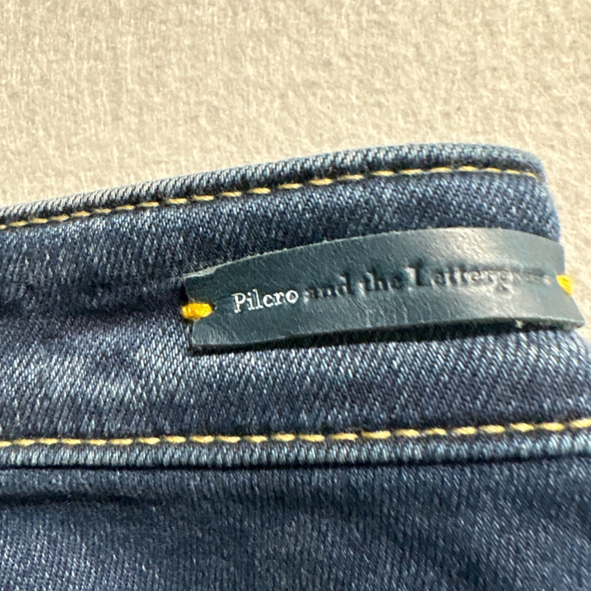 Pilcro and the Letterpress Serif Skinny Jeans Womens Size 27 Dark Wash Stretch