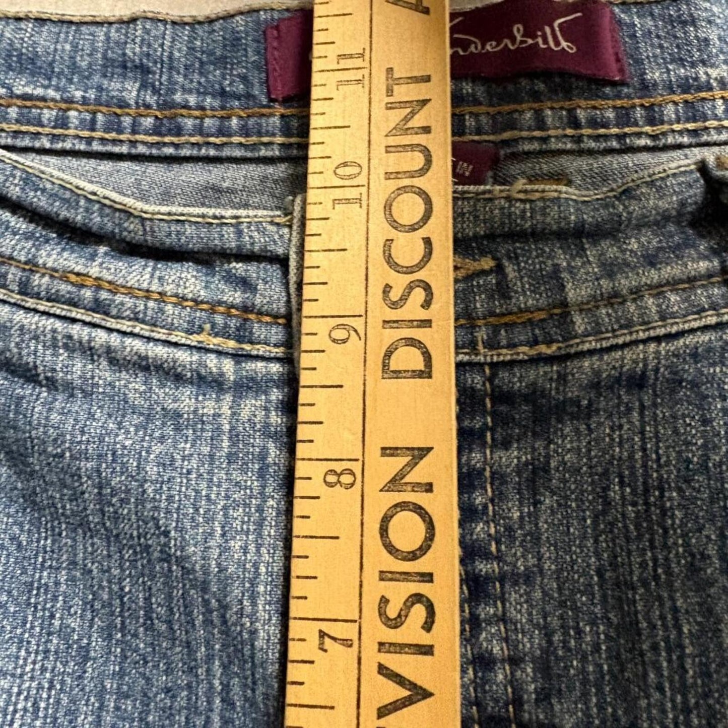 Gloria Vanderbilt Amanda Jeans Womens 12 Average Blue Denim Straight Leg Stretch