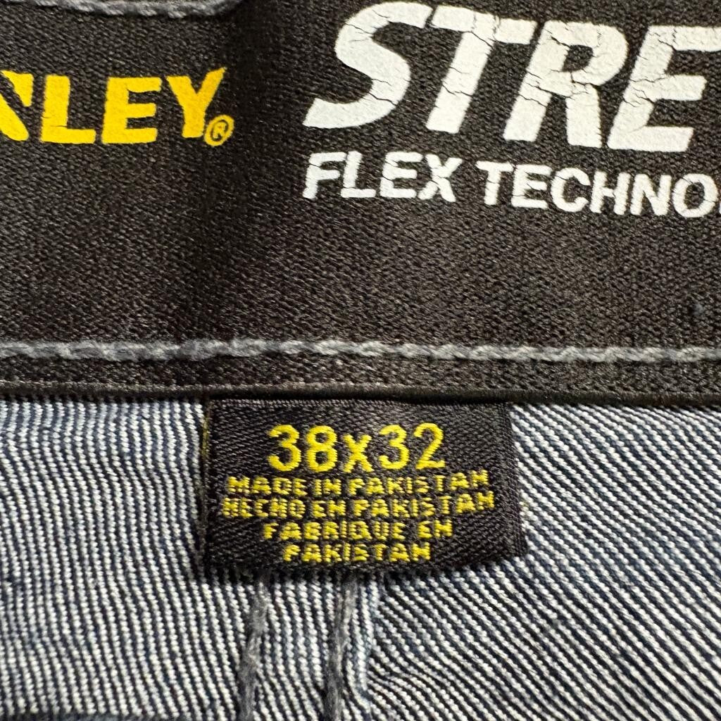 Stanley Stretch Jeans Mens 38x32 Blue Flex Technology Straight Leg Denim Pants