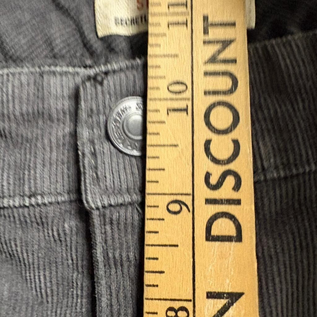 St Johns Bay Corduroy Pants Womens 14 Average Gray Secretly Slender Bootcut